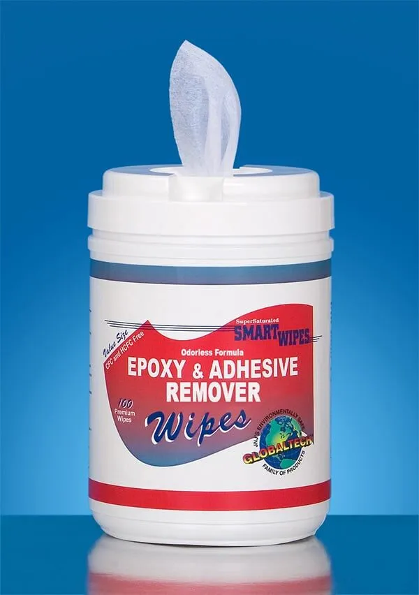 GlobalTech® Epoxy & Adhesive Remover Wipes, Hydroknit®, Odorless Formula, 6" x 9"