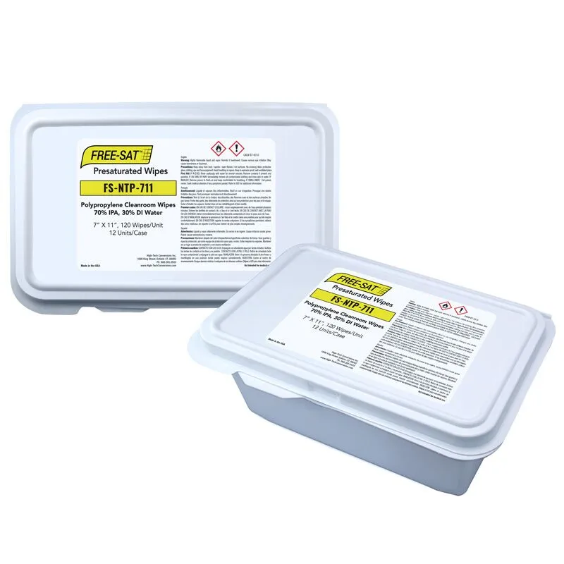 FREE-SAT 7″ × 11″ Polypropylene Presaturated Wipes