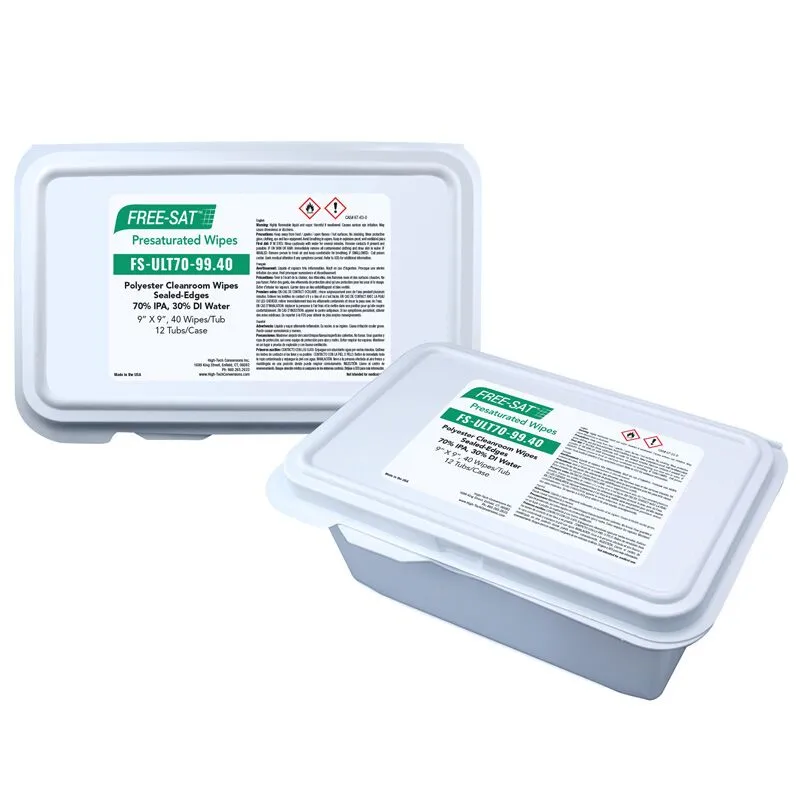 FREE-SAT® Polyester (Sealed-Edges) 70% IPA Wipes, 9" x 9", FS-ULT70-99 - Image 2