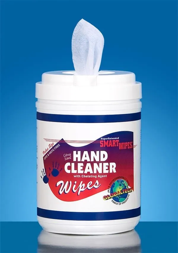 GlobalTech® Industrial Hand Cleaning Wipes with Chelating Agent, Hydroknit®, 6" x 9"