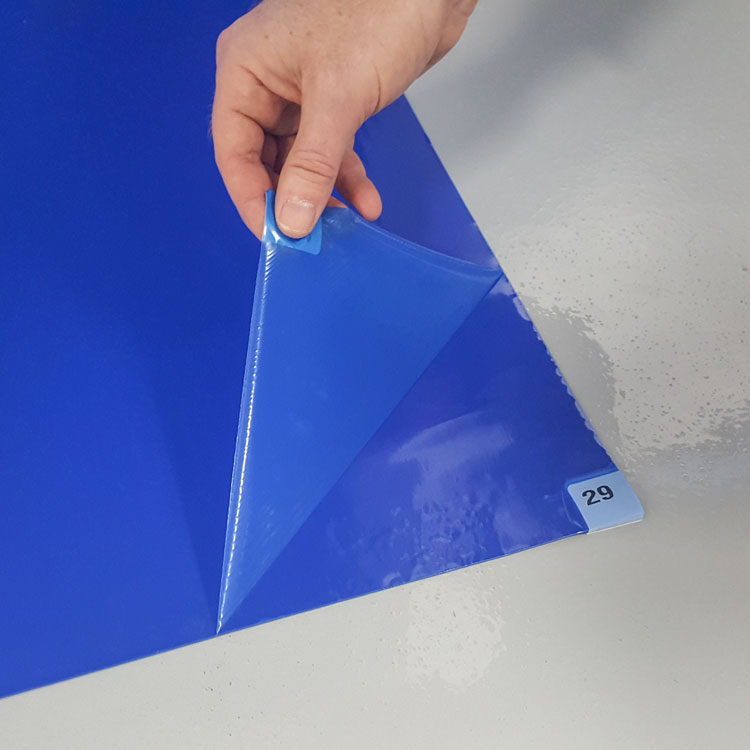 BISupplyTacky Mat Floor Sticky Mats for Construction 120 Medium Sheets Blue 