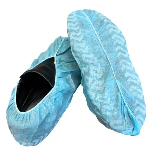 Bee-Safe-Non-Skid-Cleanroom-Shoe-Covers-Blue