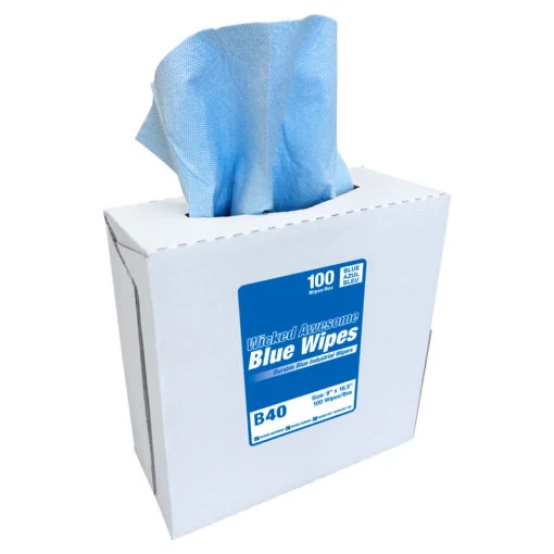 Center-Pull Box - B40 Blue Industrial Wipes