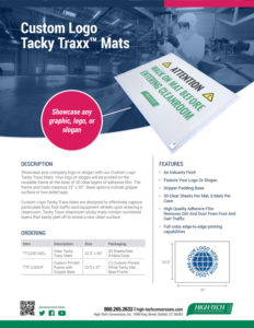 Custom Logo Tacky Traxx Mats