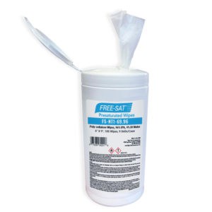96% Isopropyl Alcohol Electrofusion Wipes in Center-Pull Canister, 6” x 9”, FS-NT1-69.96