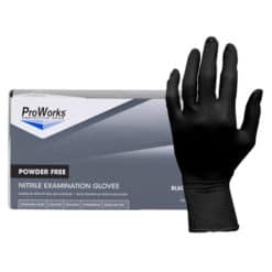 ProWorks® Black Nitrile Exam Gloves, Powder-Free, 4 mil (HOS-GL-N115F)