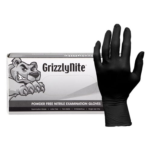 ProWorks® GrizzlyNite® Nitrile Exam Gloves, Powder-Free, 5.5 mil (HOS-GL-N105F)