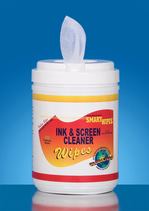 GlobalTech® Ink & Screen Cleaner Wipes, Polyester, 6" x 9"